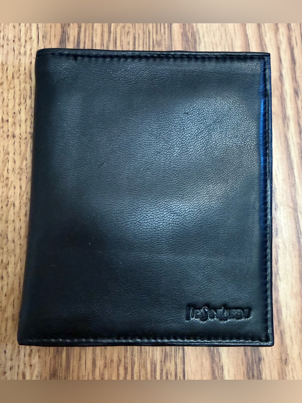 Yves Saint Laurent Vintage  Black Leather Money Clip Wallet